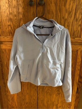 Pale Blue Full-Zip Hoodie Jacket